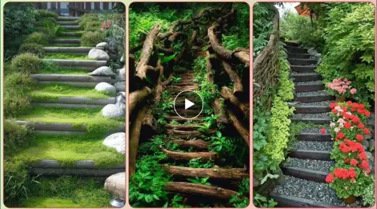 Most 50+ Garden Stairs Design