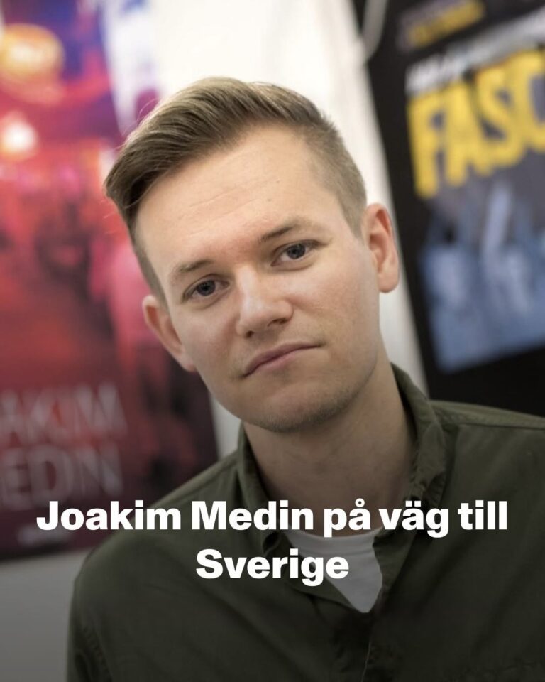 Joakim Medin har landat i Sverige – togs emot av gravida frun och ministern