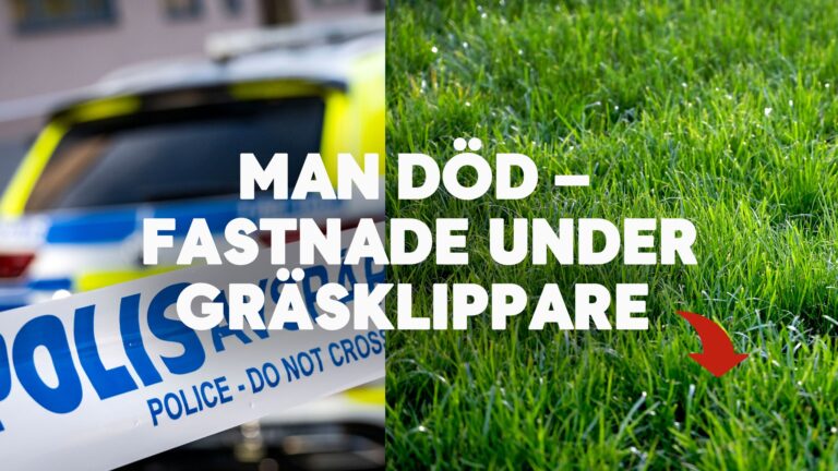 Man död – fastnade under gräsklippare