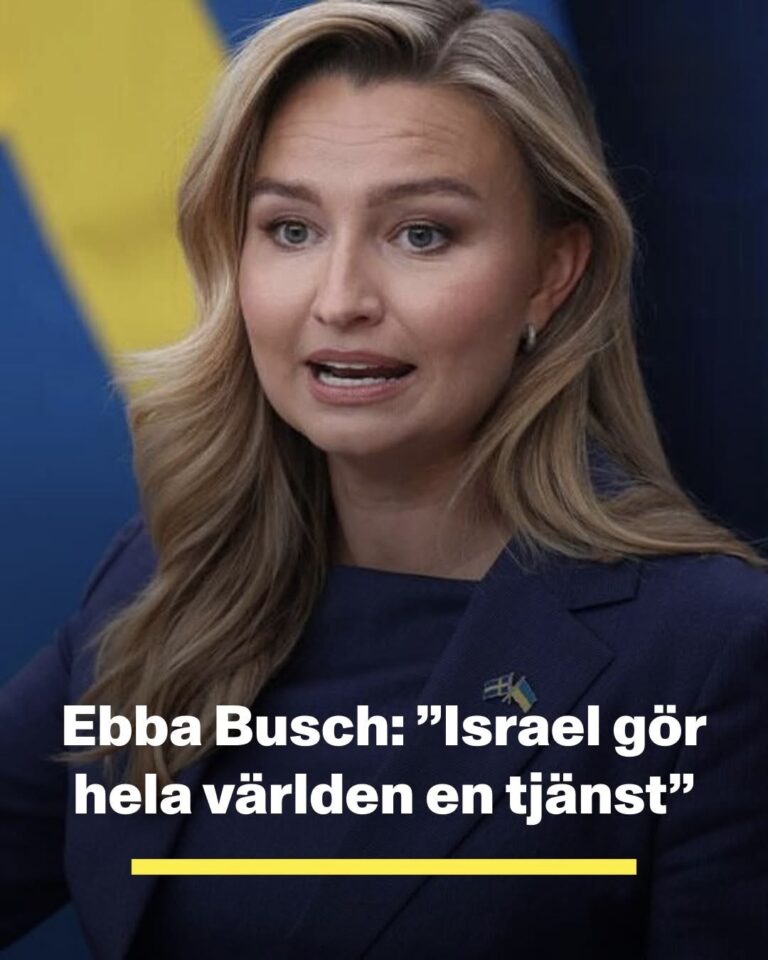 Ebba Busch: ”Israel gör hela världen en tjänst