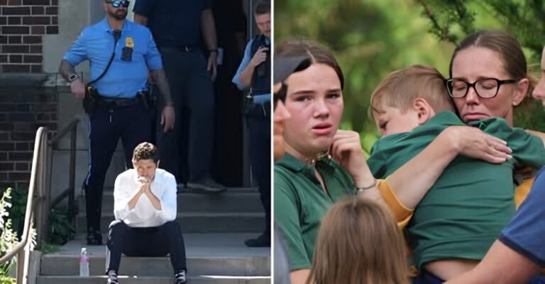 Barrikaderade kyrkdörrarna och sköt genom fönstren – mördade två barn