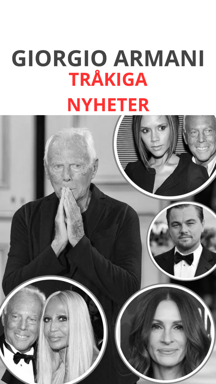 Julia Roberts, Leonardo DiCaprio och andra stjärnor hyllar Giorgio Armani: ”Världen har förlorat en jätte”