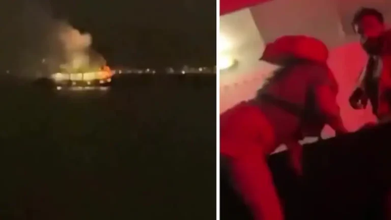 Här attackeras fartyg från Greta Thunbergs konvoj – börjar brinna