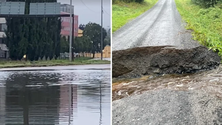 VMA – kaos efter kraftiga skyfall i Västernorrland