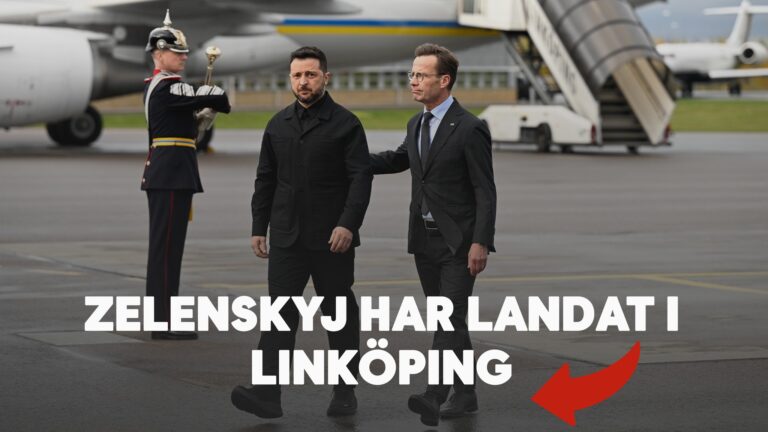 Zelenskyj har landat i Linköping