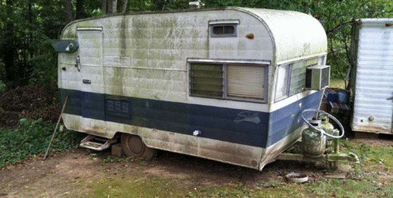 ”Oväntad upptäckt från 1900-talet: En 63-årig husvagn i det täckta garaget förvandlas.”
