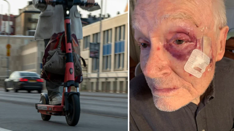 Weine, 87, blev påkörd av elsparkcykel: “For rakt ner i gatstenen”