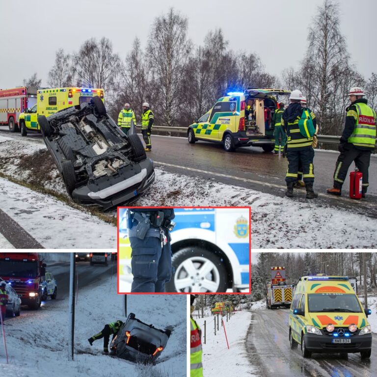 Kvinna med barn i bilen voltade av vägen – klarade sig utan allvarliga skador