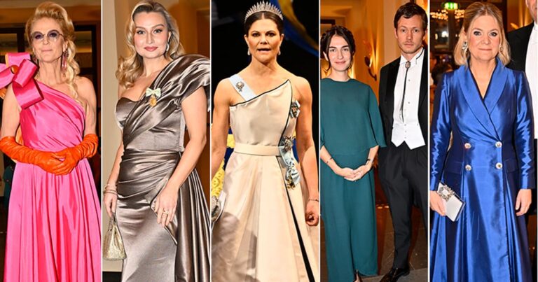 Mobiltelefoner och kritiserade klänningar – här är Nobelfestens snackisar