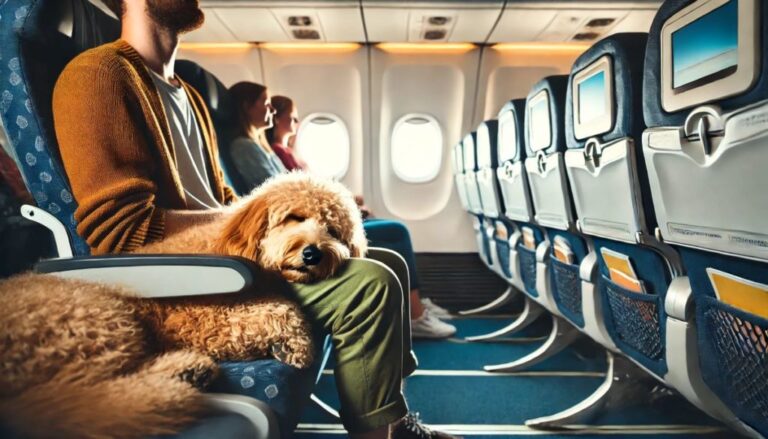 Förtjusande ögonblick: Labrador Retriever fångade sova lugnt i gången under flygningen 