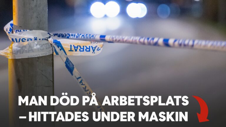 Man död på arbetsplats – hittades under maskin