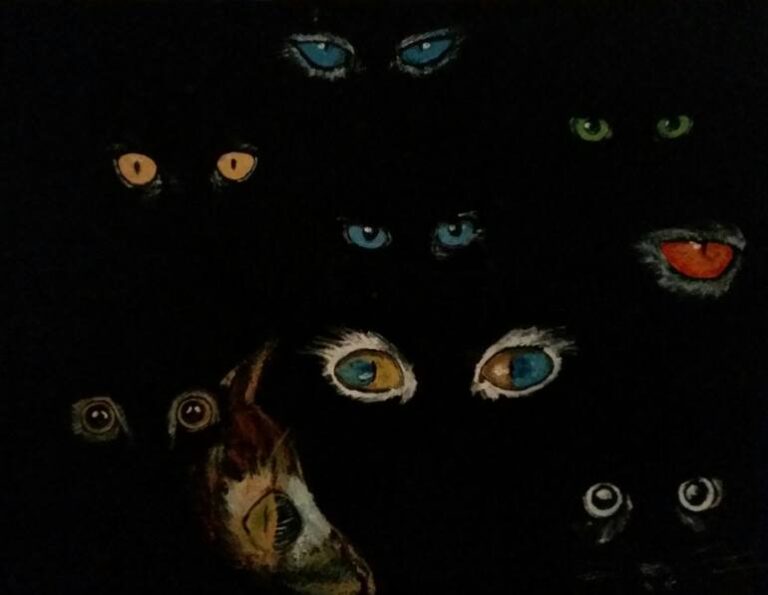 Han målar ögon i mörkret … Och när du väl ser dem kommer du aldrig att glömma hans namn