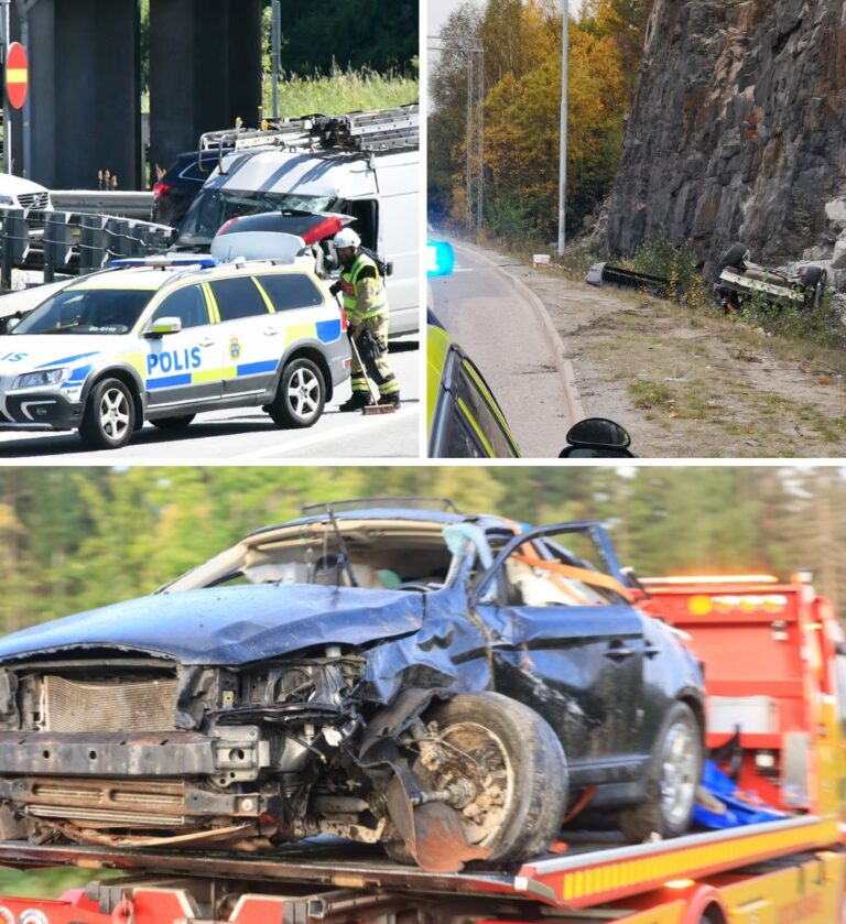 Vild polisjakt slutade i en dramatisk trafikolycka – minderårig voltade med bilen och polisen utreder hur allt kunde gå så fel