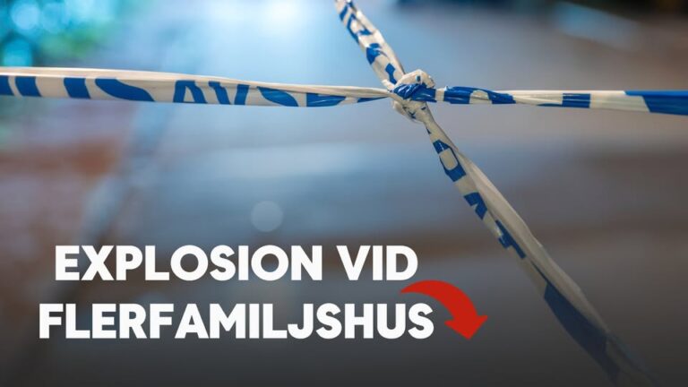 Explosion vid flerfamiljshus