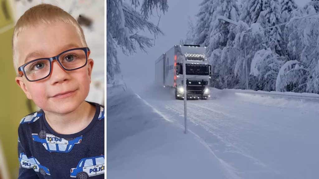 Hjalmar, 6, får ingen skolskjuts – måste gå längs E12