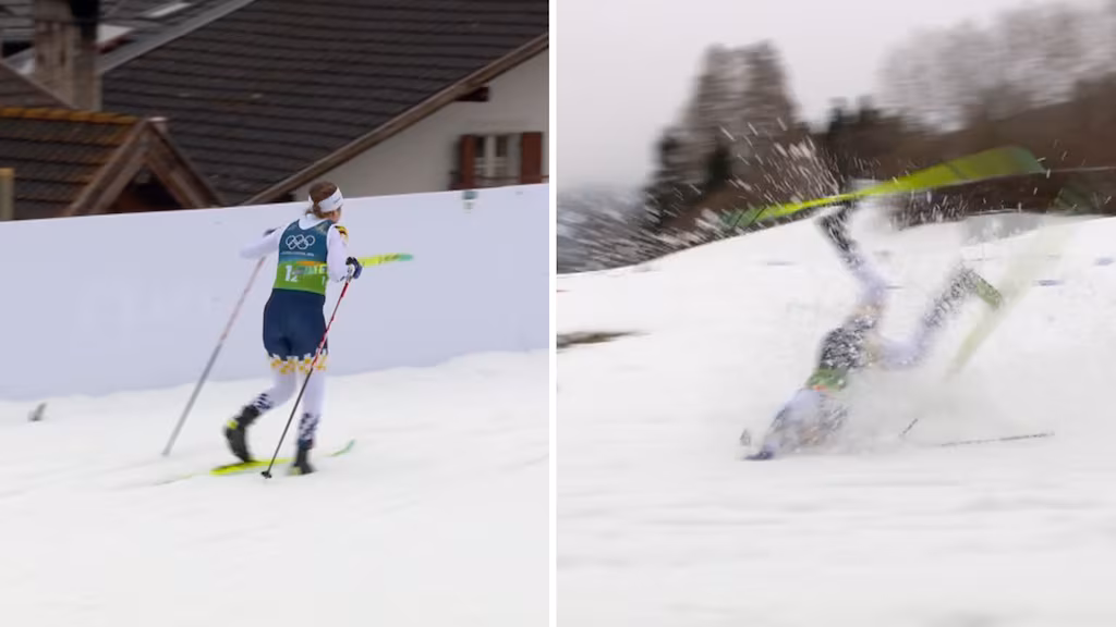 Ebba Andersson faller två gånger om – Sverige missar guld