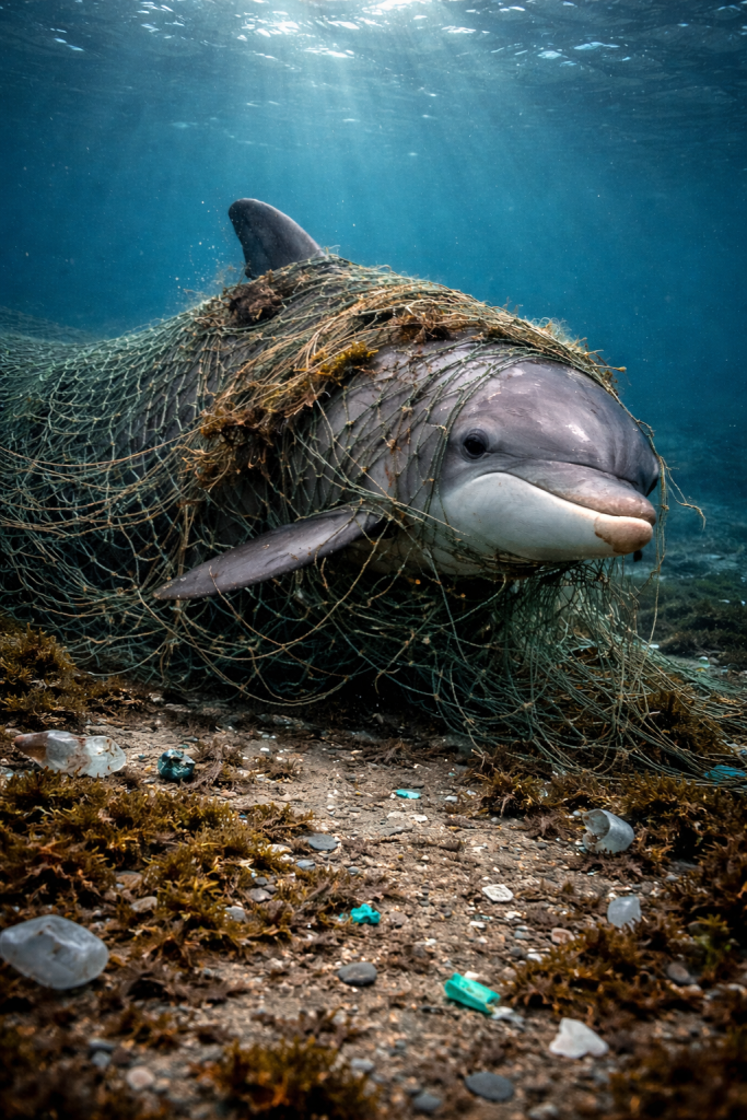 A Dolphin Was Trapped in an Old Fishing Net on the Ocean Floor — But ...